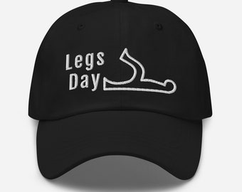 Legs Day Baseball Hat | Gym Gifts for Men Women BFF Gym Bros, Bodybuilder Workout Embroidered Baseball Hat, Novelty Sports Cap Gym Gear