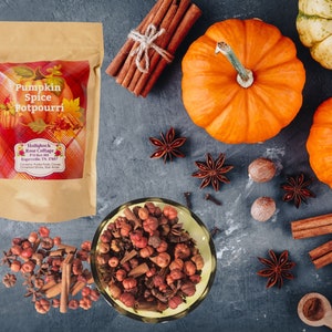 Pumpkin Spice Potpourri, Rustic All Natural Elements, Tabletop Autumn Décor, Fall Home Fragrance, Pretty Bowl Filler Display, Mini Pumpkins