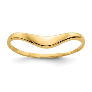 10K Yellow Gold Womens Dainty Polished Domed Ring 4mm Size 6