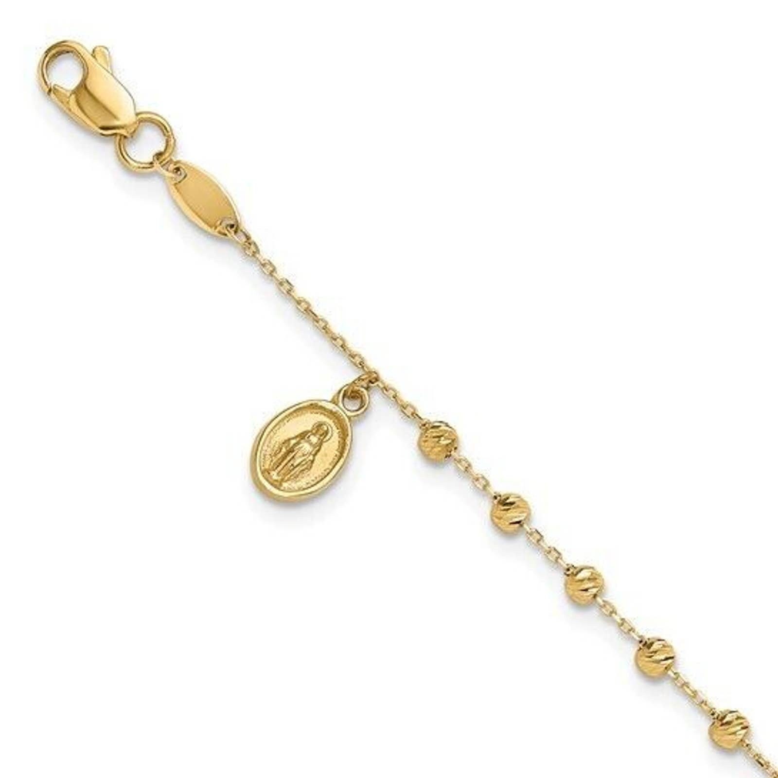 White gold deals rosary bracelet