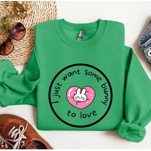 Valentine Bunny Sweatshirt | Love Bunny Sweater | Bunny-Rabbit Mom Gift | Gift for Valentine | Rabbit Sweatshirt | Valentine Bunny Gift