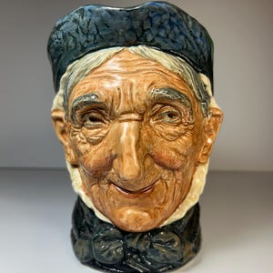 Royal Doulton Character Jug &quot;TOOTHLESS GRANNY&quot; D5521 – Very Rare – 1935-1941 – Vintage Collectible – Excellent Condition