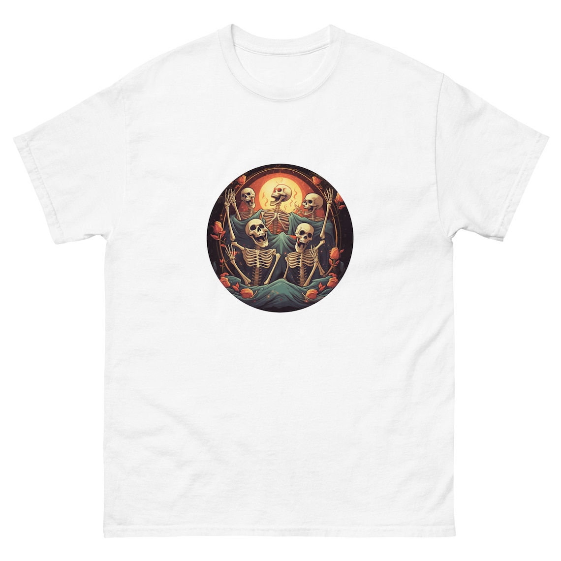 Halloween Tshirt Skeleton Edgy Grunge Halloween Tshirt Skull Digital