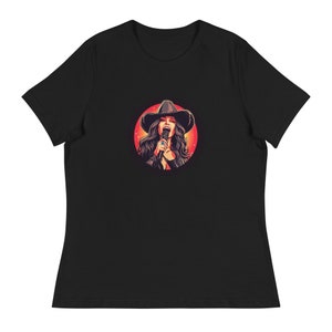 Cowgirl Western Tee Outlaw Country Singer Tshirt Women&#39;s Relaxed T-Shirt