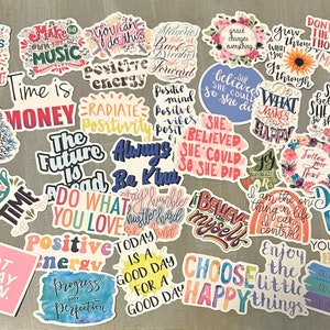 Surprise inspirational/positive energy stickers (10 Stickers)