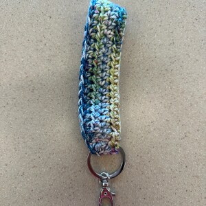 Multicolor Handmade Crochet Wristlet Keychain