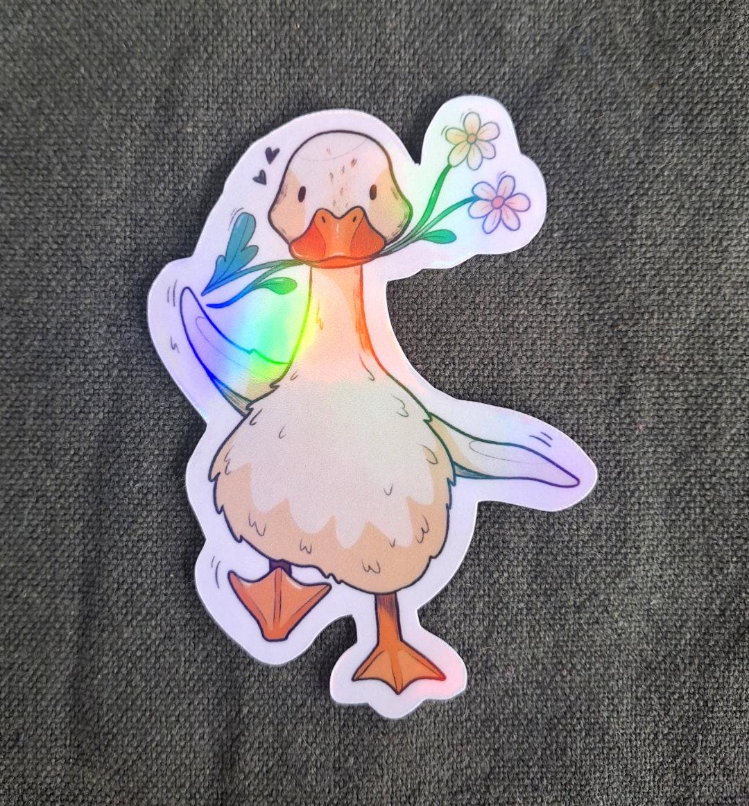 Holographic Vinyl Sticker Set, Cute Ducks - Etsy
