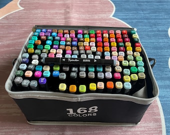 168 Dual-tipped Art Markers (Alcohol-based ink)