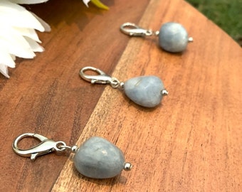 Celestite Pet Collar Charms - Soothes nerves - Relieves anxiety in high strung pets - Crystal Energy Healing