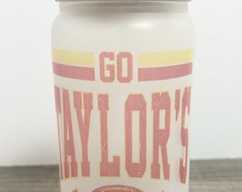 Go Taylor's Fiancé Frosted Glass Can Tumbler with Lid & Straw