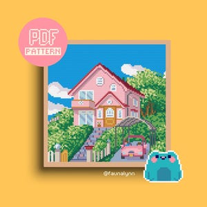 Cliff House - kruissteekpatroon + "PatternKeeper"-pdf
