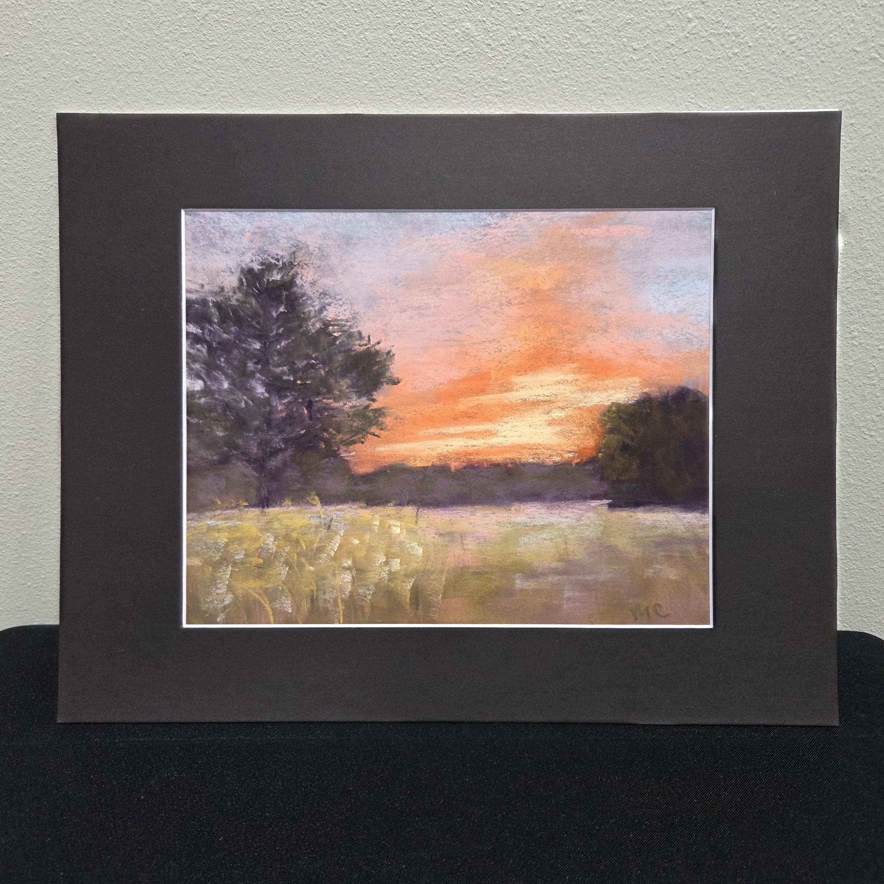 夕焼けパステル画：オリジナル風景画 8x10インチ - Etsy 日本