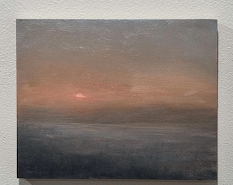 Utah Sunset Oil Painting: Original Landscape Art (8x10 inch)