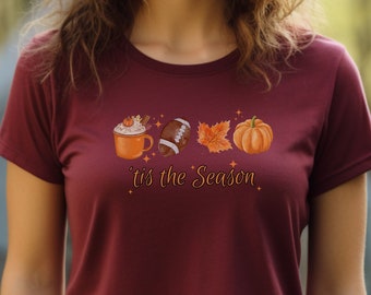 tis the season shirt, Fall Coffee Shirt, Hot Coffee Shirt, Coffee Lovers Shirt,Pumpkin Latte Drink, Thanksgiving shirt,Pumpkin Spice Shirt