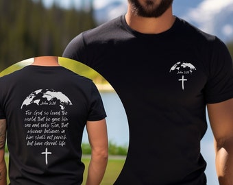 God So Loved The World Shirt, Unisex-shirt, believe shirt, Faith Shirt,religious shirt, Cross Shirt, Inspiring Shirt,Catholic Shirt