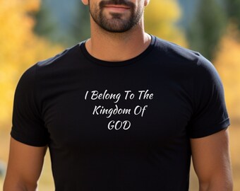 Pertenezco al reino de Dios Camisa Unisex, camisa cristiana, camisa religiosa, camisa católica, camisa guardada por dios