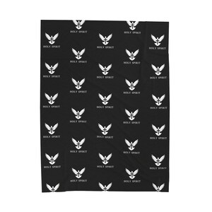 Espíritu Santo Velveteen manta de felpa, manta cristiana, manta de fe, manta de Jesús, manta religiosa, manta cruzada, manta católica imagen 2