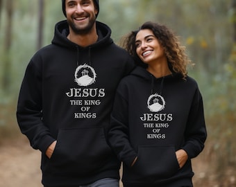 Jesus the king of kings Hoodie, bible verse hoodie, christian merch, Jesus clothes, worship hoodie, Jesus is king hoodie, Jesus hoodie
