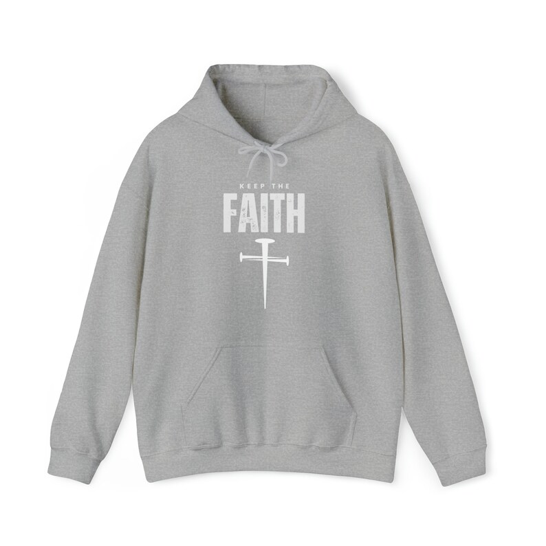 Keep The Faith Hoodie, Christian Hoodie, Hoodie, Religious Hoodie, Mens Jesus Hoodie, Jesus Apparel Unisex Hooded Sweatshirt afbeelding 8