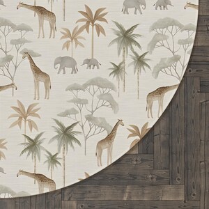 Safari Adventure Nursery Round Rug, Baby Safari Round Rug, Animal ...
