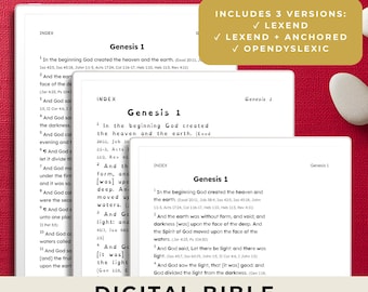 KJV Dyslexia-Friendly Bible PDF — OpenDyslexic, Lexend & Anchored Reading — ADHD Bible for reMarkable, Boox, Kindle Scribe, GoodNotes