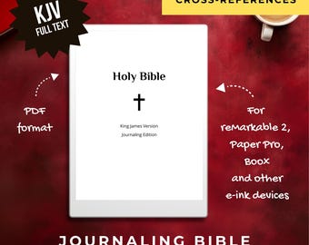 KJV Journaling Bible - Digital PDF – Cross-Reference Bible for reMarkable, Boox, iPad, E-Ink Tablets, Goodnotes, Notability, Bible Study