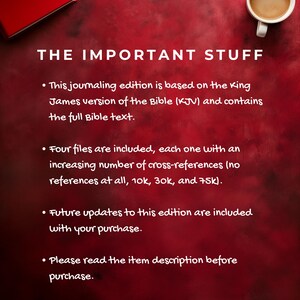 Digital Journaling Bible PDF for reMarkable, Kindle Scribe & Boox | KJV King James Version | Hyperlinked Cross-References | iPad, E-Ink image 8