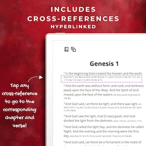 Digital Journaling Bible PDF for reMarkable, Kindle Scribe & Boox | KJV King James Version | Hyperlinked Cross-References | iPad, E-Ink image 3