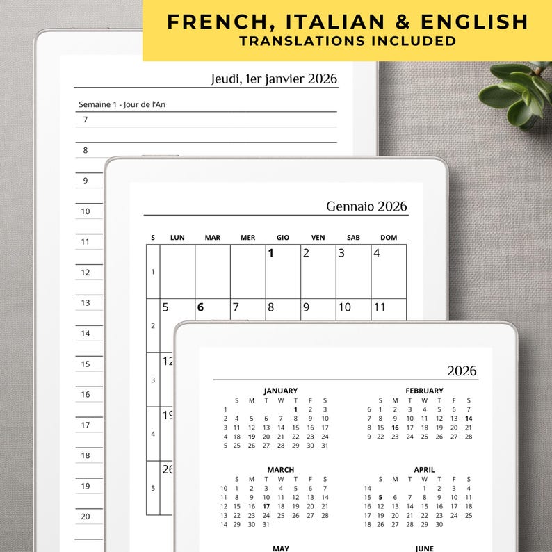 2026 Digital Planner for Remarkable Paper Pro Move | Hyperlinked PDF ...