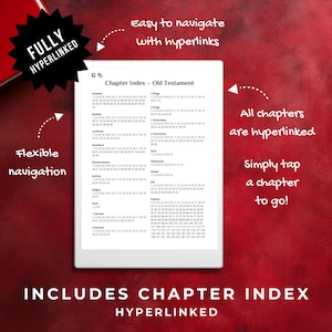Digital Journaling Bible PDF for reMarkable, Kindle Scribe & Boox | KJV King James Version | Hyperlinked Cross-References | iPad, E-Ink image 6