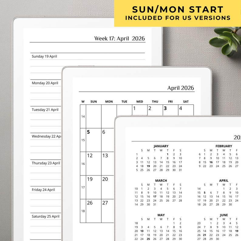 2026 Digital Planner for Remarkable Paper Pro Move | Hyperlinked PDF ...