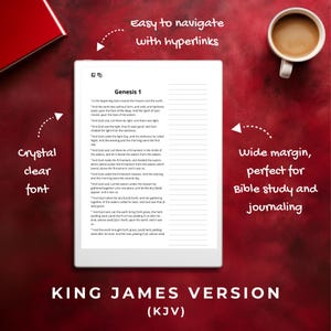Digital Journaling Bible PDF for reMarkable, Kindle Scribe & Boox | KJV King James Version | Hyperlinked Cross-References | iPad, E-Ink image 7