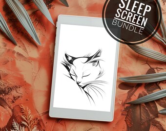 Screensavers for Remarkable, rM2, Onyx Boox - 7 Images Bundle - Custom Sleep Screen/Screensaver/Power Off Screen/Template, Cats, Dogs, Pets