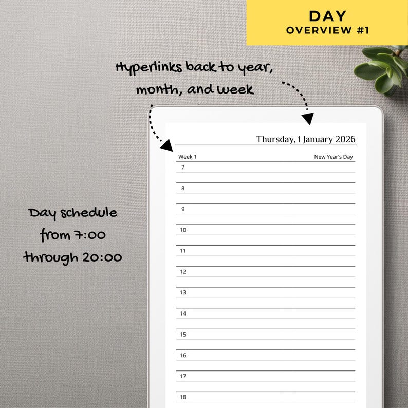 2026 Digital Planner for Remarkable Paper Pro Move | Hyperlinked PDF ...