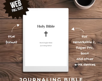 WEB Journaling Bible – Digital PDF Edition – for reMarkable Paper Pro, rM2, Onyx Boox, E-ink, World English, Goodnotes, Notability, iPad