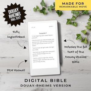 Biblia digital católica Douay-Rheims – Edición PDF – para reMarkable Move, tinta electrónica, DR, rMPPM, PDF