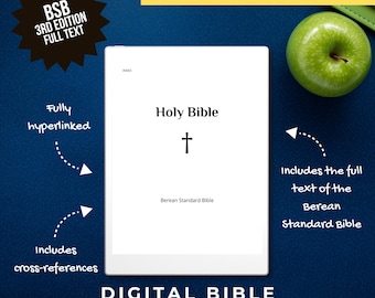 BSB Digital Bible – PDF Edition Journaling Bible – for reMarkable 2, Paper Pro, Boox | E-ink