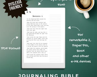WEB Journaling Bible (Open Dyslexic Font) – Digital PDF Edition – for reMarkable Paper Pro, rM2, Boox, E-ink, rMPP, Goodnotes, Notability