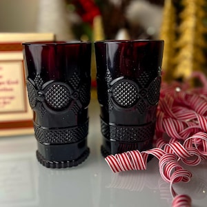 Vintage Avon Cape Cod Ruby Red Beverage Glasses – Set of 2