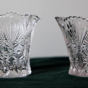 Vintage Studio Nova &quot;Country Flair&quot; set met kristallen suiker en creamer uit de jaren 80 – geen deksel