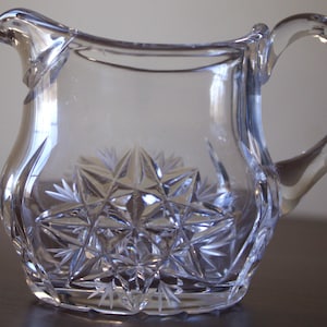 Vintage Anchor Hocking Prescut Clear Pint Pitcher