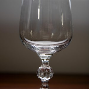 Vintage Bohemia Crystal Claudia Wine Glass 1970&#39;s Maid in Czech Republic