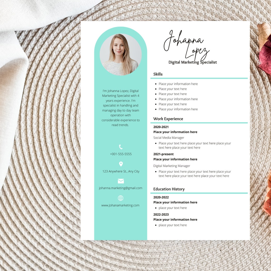 Ats Resume Template Modern Resume Template Resume With Photo Minimalist Ats Resume Template Modern Resume Template Resume With Photo Minimalist