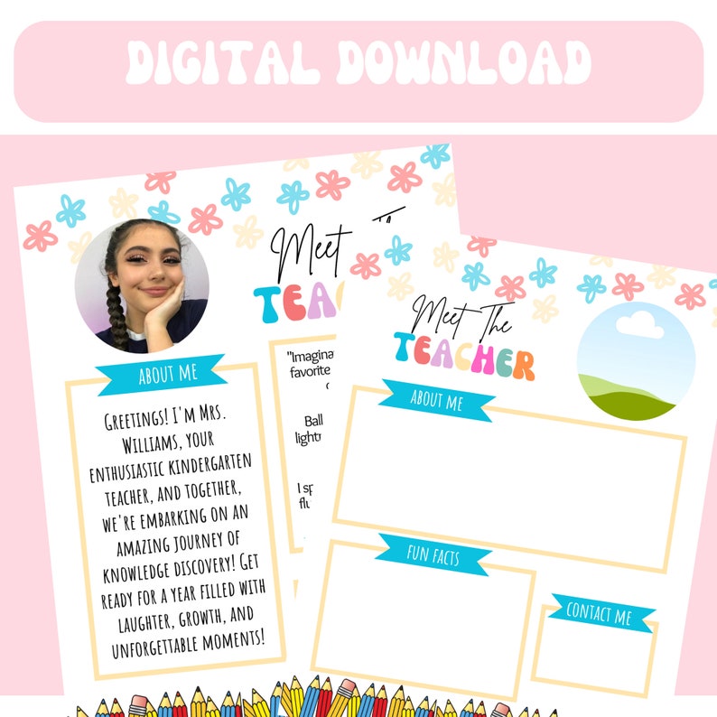 Meet the Teacher Classroom Printable Template Back to School - Etsy ...