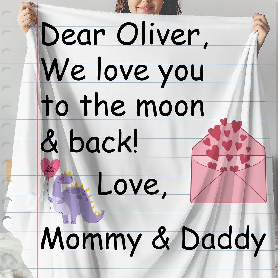 Personalized Blanket Love Letter for Children, Grandkids, Nieces