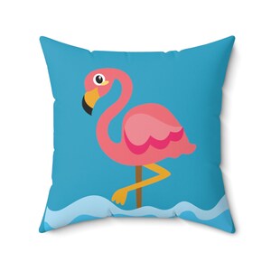 Flamingo-Kissenbezüge – 2er Set, 45x45 Cm, Leinen, Mit Geometrischem Design Für Drinnen & Draußen
