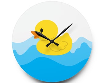 Acrylic Rubber Ducky Bathroom Clock