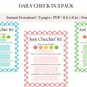 Dagelijks check-inpakket voor studenten, emotioneel en op behoeften gebaseerd inchecken, SEL, geestelijke gezondheid op school, PBIS, zelfmoordpreventie, SEL-activiteiten, welzijn