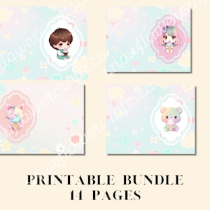 Pastel Sweets Junk Journal Kit - Perfect for Stationery, Bullet Journals, junk journals, and More, 14 Pages of Pastel Sweets