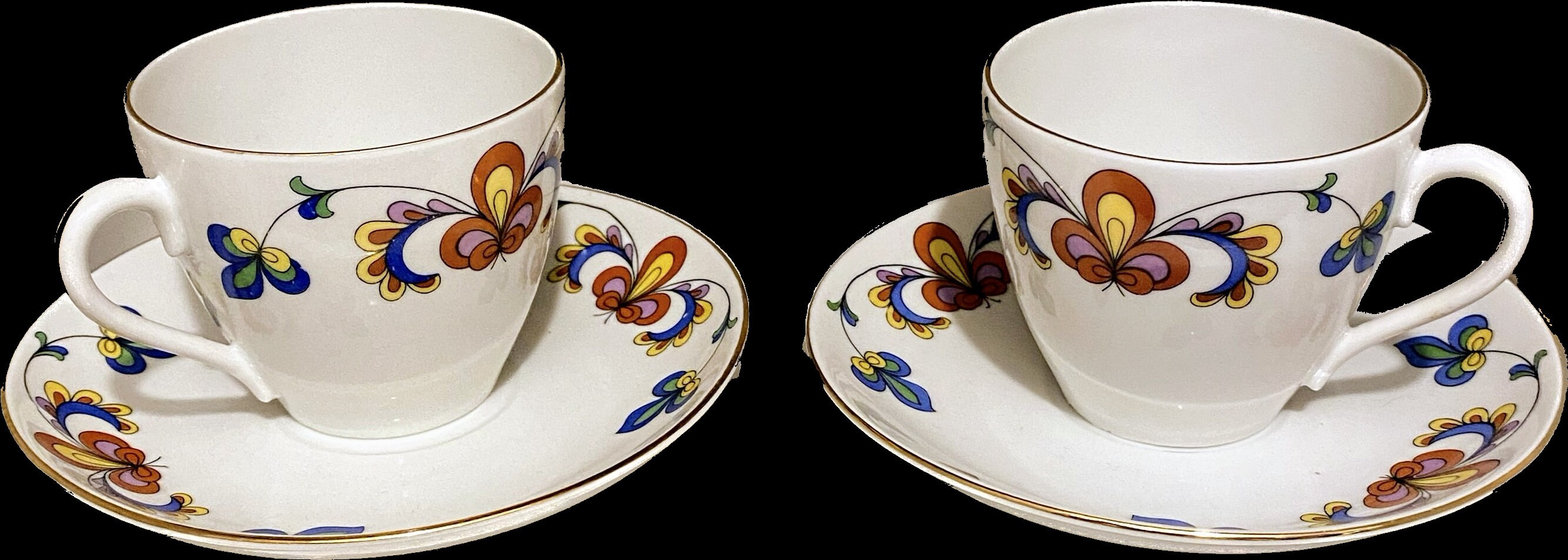 Vintage Porsgrund Norway Porcelain Tea Set Teacup and Saucer Etsy